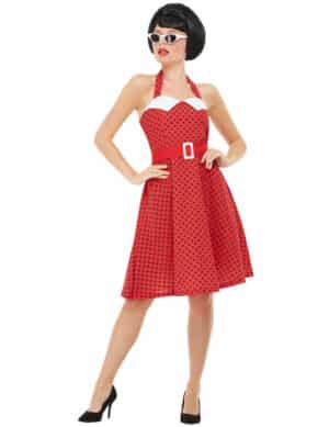 50er-Kostüm für Damen Rockabilly Faschingskostüm rot