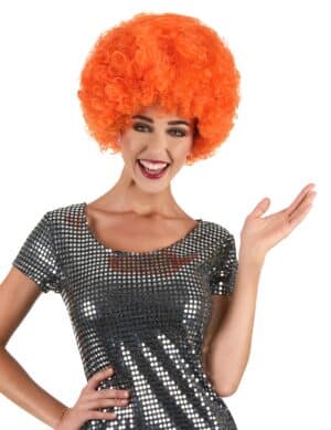 Afro-Perücke orange