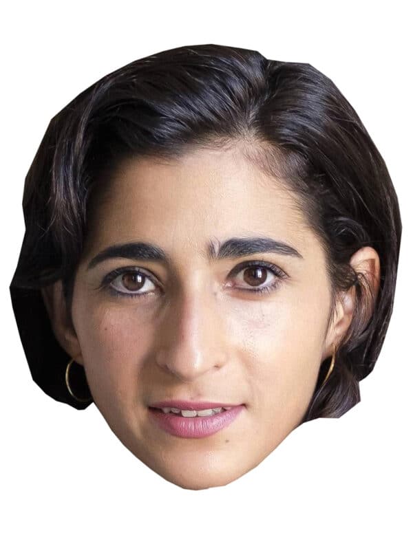 Alba Flores-Pappmaske Bankräuber-Maske beige-braun