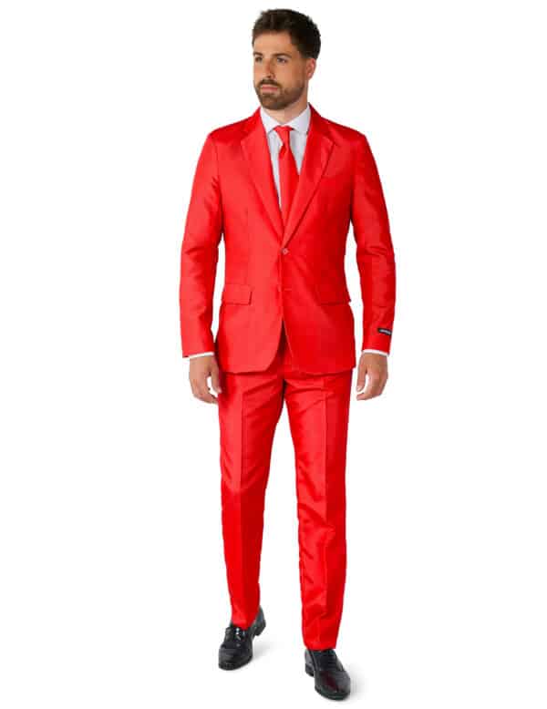 Anzug Mr. Solid Suitmeister Herren rot