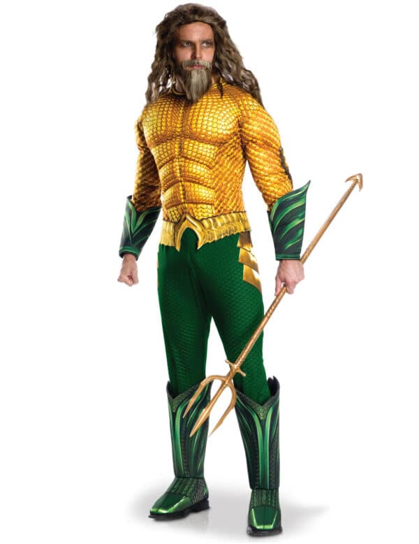 Aquaman-Kostüm für Herren grün-gelb