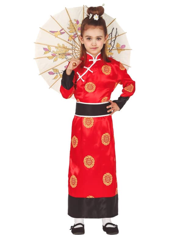 Asiatisches Kostüm für Mädchen Kimono bunt