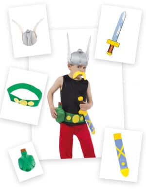 Asterix-Accessoire-Set Asterix und Obelix 5-teilig bunt