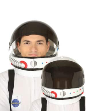 Astronauten-Helm für Erwachsene Kostümzubehör weiss