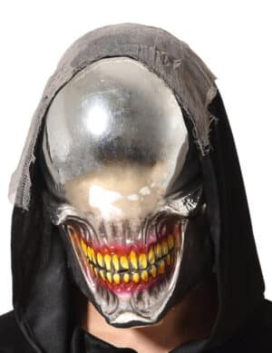 Augenlose Monster-Maske für Erwachsene Halloweenmaske silber