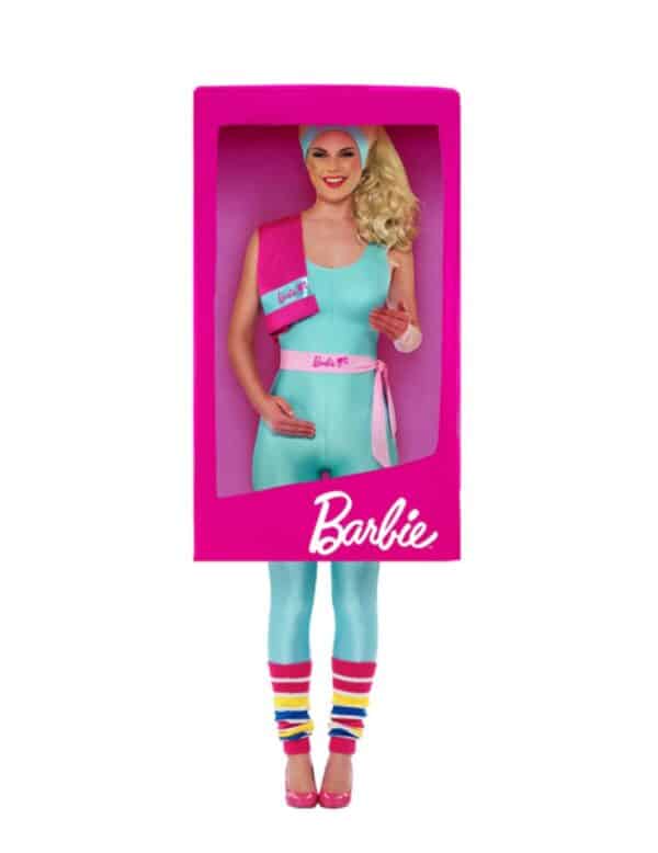 Barbie-Box Damenkostüm 3D rosafarben-weiß