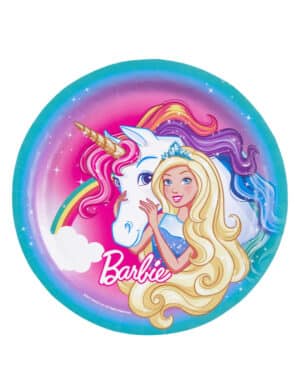 Barbie Dreamtopia-Pappteller 8 Stück bunt 23cm