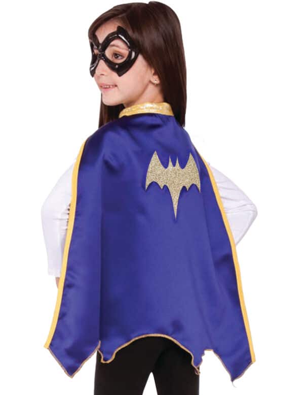 Batgirl Umhang und Maske für Kinder Super Hero Girls Lizenzartikel lila-gold