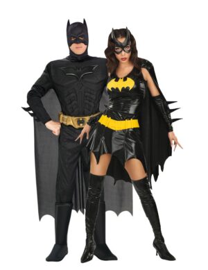 Batman + Batgirl-Paarkostüm Lizenzartikel schwarz-gelb