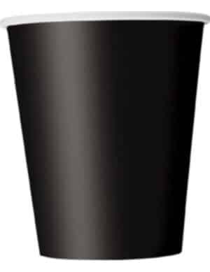 Becher Set Partybecher 8 Stück schwarz 210ml