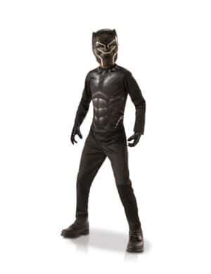 Black Panther-Kostümkoffer für Kinder Faschingskostüm schwarz