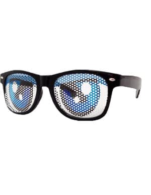 Blaue Party-Augen Brille schwarz-blau