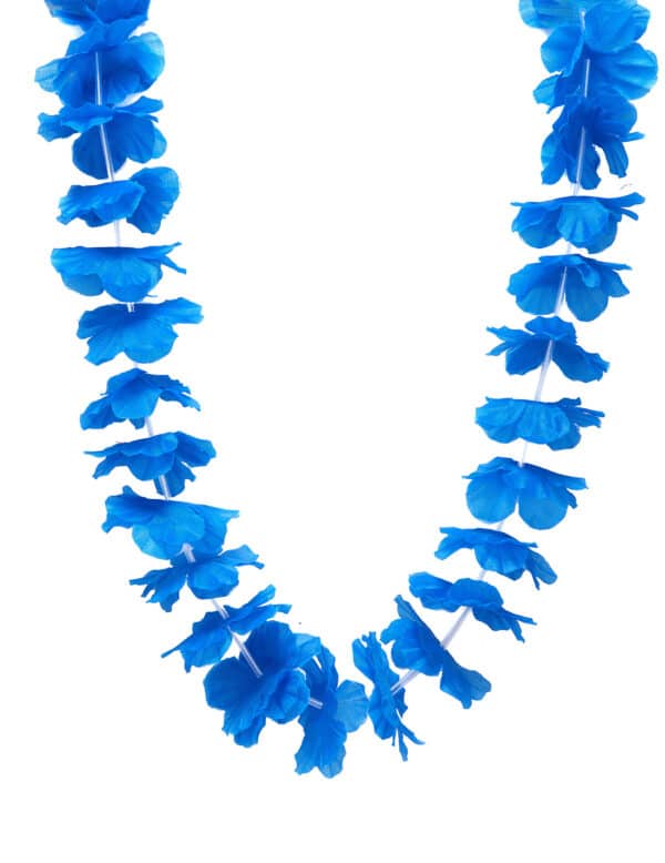 Blumen Kette Hawaii Accessoire blau