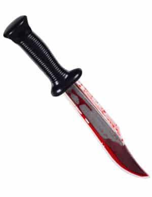 Blutiges Messer Halloween-Waffe schwarz-silber-rot 33cm