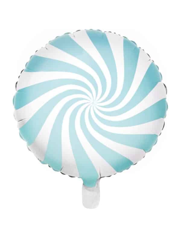 Bon-Bon-Luftballon lustiger Motivballon weiss-blau 45cm