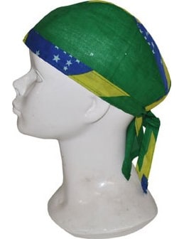 Brasilien Bandana Fanartikel grün-gelb-blau