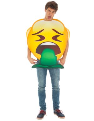 Brech-Emoji Faschingskostüm gelb-grün