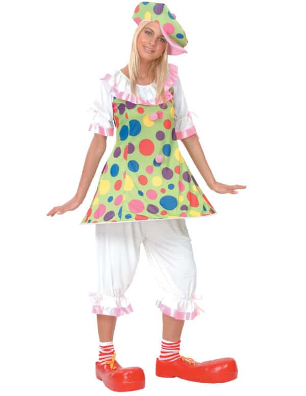 Buntes Clownkostüm für Damen