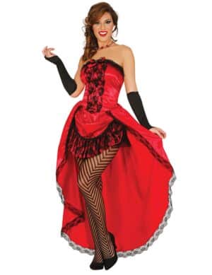 Burlesque-Kostüm für Damen Karneval rot