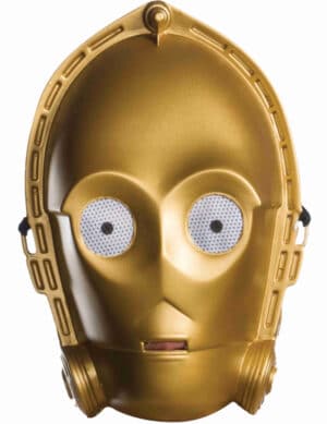 C3PO-Maske Vintag-Maske Star Wars gold