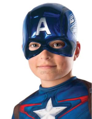 Captain America-Halbmaske für Kinder Marvel-Lizenzmaske blau