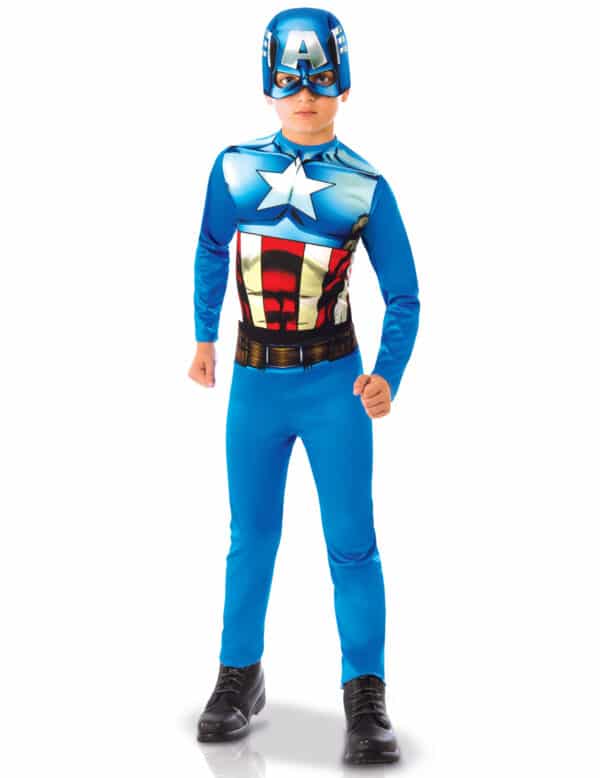 Captain America-Kinderkostüm Marvel-Lizenzkostüm blau