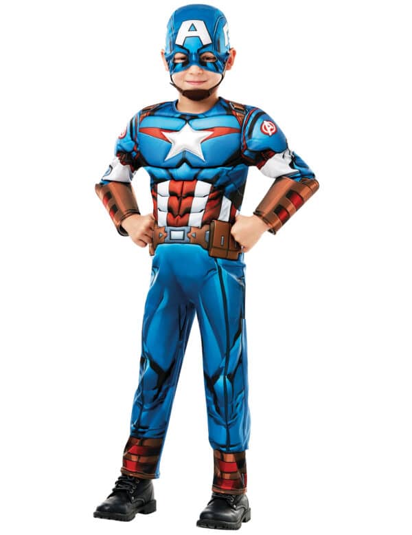 Captain America-Kostüm für Kinder Karneval blau-rot-weiss