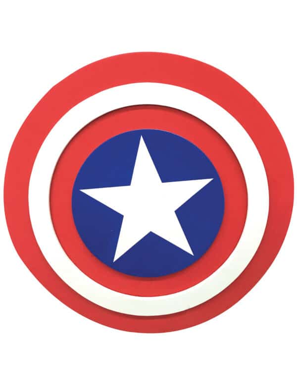 Captain America Schild für Kinder weiss-rot-blau 30 cm