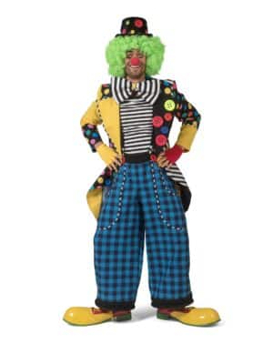 Clown-Frack für Herren mit Fliege Faschingskostüm bunt