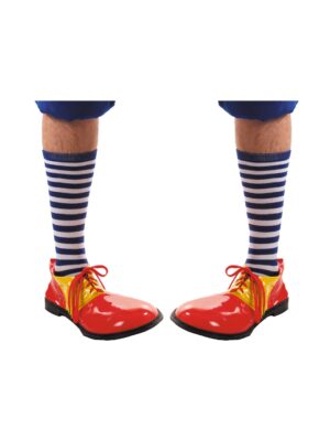 Clown Ringelsocken blau-weiss