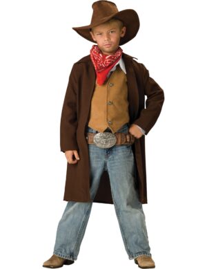 Cowboy Kinder-Kostüm braun-rot