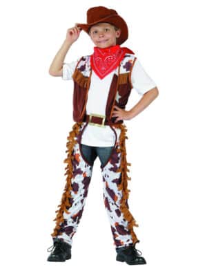 Cowboy-Kinderkostüm Wilder Westen braun-weiss