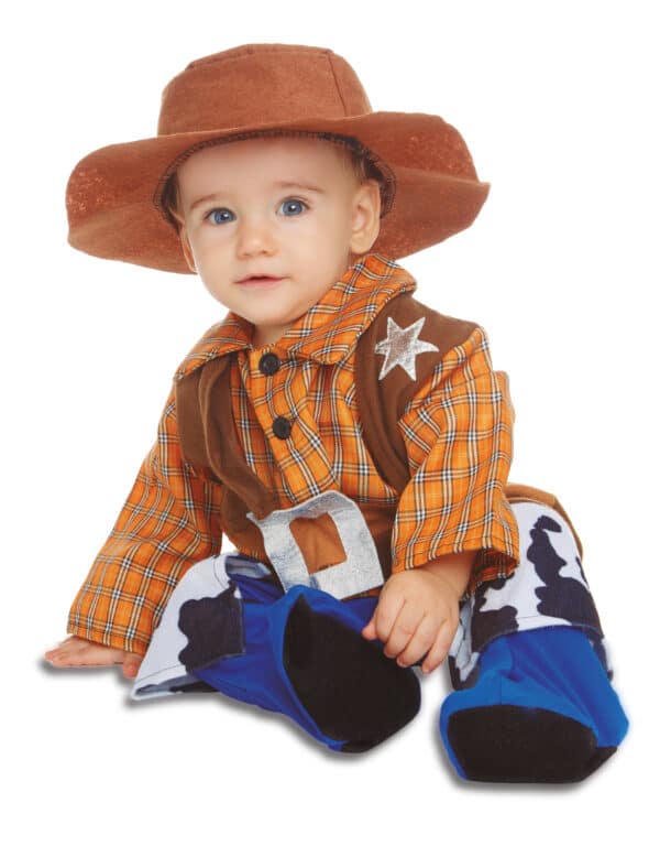 Cowboy-Kostüm für Babys Faschingskostüm braun-blau