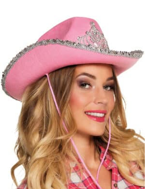 Cowboy-Prinzessin Hut für Damen rosa