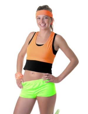 Damen-Mini-Short neongrün