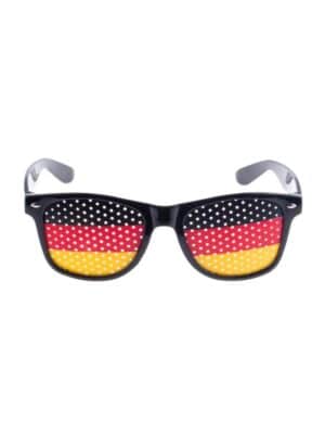 Deutschland Brille Fan-Accessoire für Erwachsene schwarz-rot-gelb