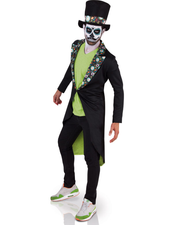 Dia de los Muertos Skelett-Gentleman Halloween-Herrenkostüm bunt