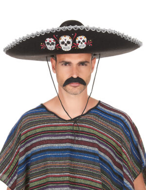 Dia de los Muertos Sombrero Halloween-Kostümaccessoire schwarz-bunt