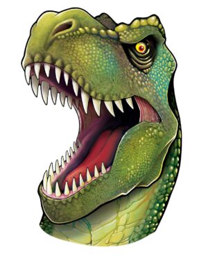 Dinosaurierkopf-Wandmotiv - Tonkarton - 86 cm