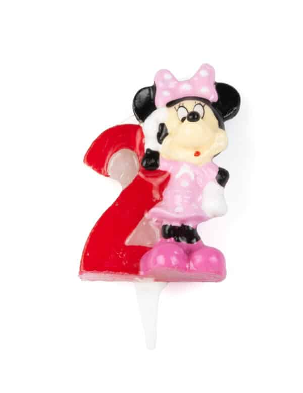 Disney Minnie Maus Tortenkerze Zahl 2 Lizenzware bunt 6