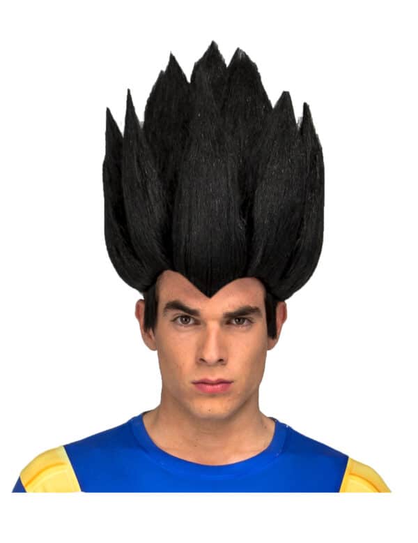 Dragon Ball Z-Perücke Vegeta Kostümzubehör schwarz