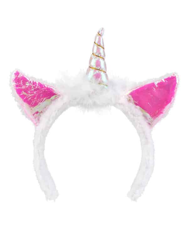 Einhorn-Haarreifen Kopfschmuck Accessoire rosa-weiss