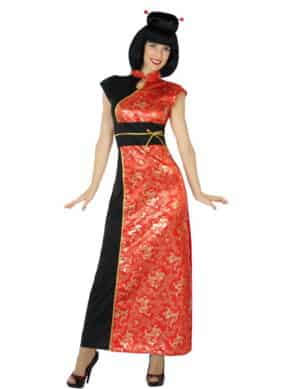 Elegante Chinesin Damenkostüm Asiatin Plus Size rot