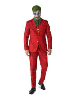 Elegantes Joker-Kostüm von Suitmeister für Erwachsene rot-grün-gelb