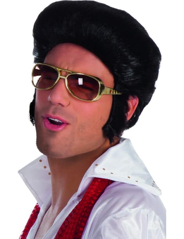 Elvis Brille Kostümzubehör Lizenzartikel gold