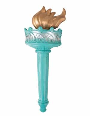 Fackel der Freiheitsstatue Kostüm-Accessoire blau-goldfarben 30 cm