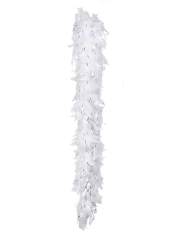 Federboa Karneval-Accessoire weiss-silber 180cm