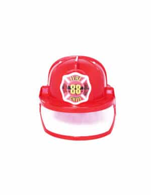 Feuerwehrmann-Helm Feuerwehraccessoire für Erwachsene rot-gelb-weiss