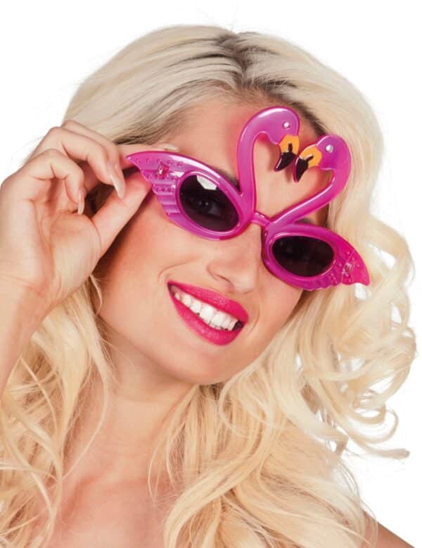 Flamingo-Brille Erwachsene pink-schwarz