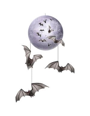 Fledermaus-Schwarm Mobile Halloween Party-Deko lila-schwarz 76cm